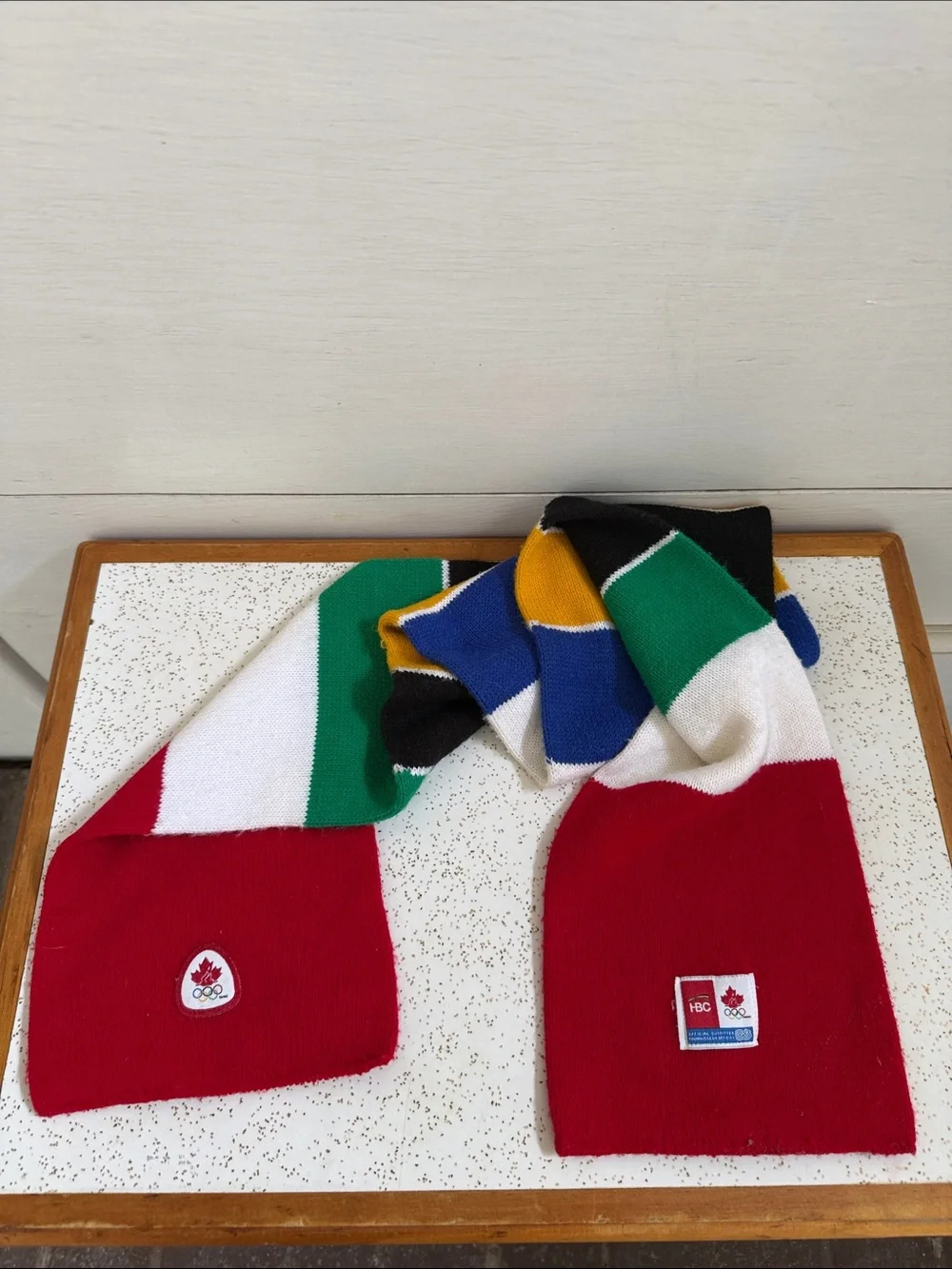 Vintage Hudsons Bay Canada Canadian Olympics Scarf